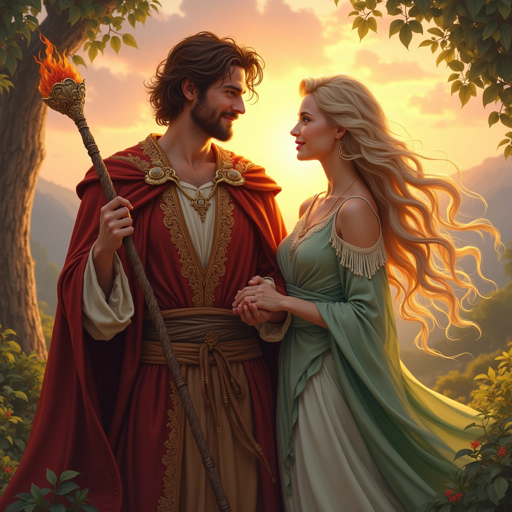 king of wands and the lovers