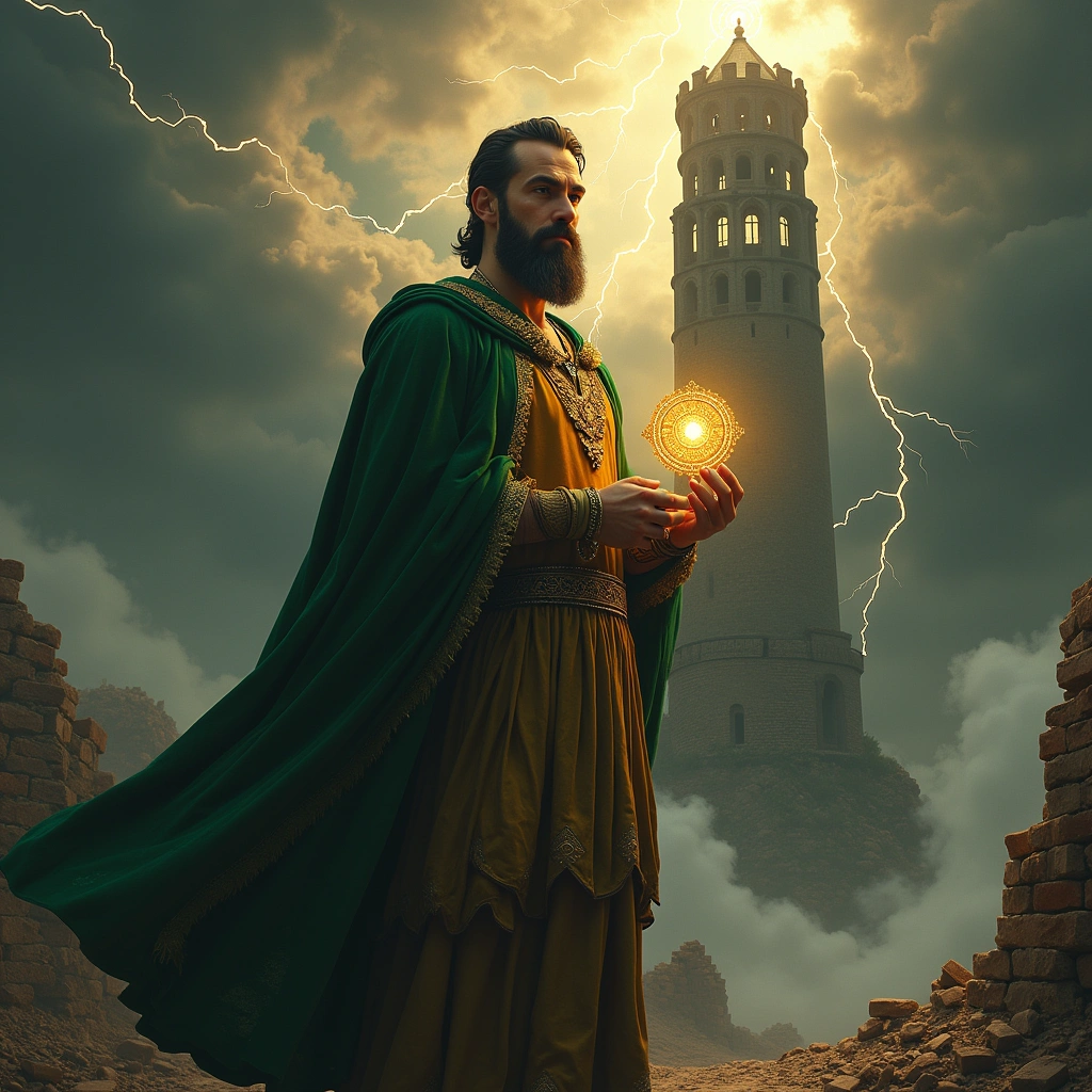 king of pentacles and the tower