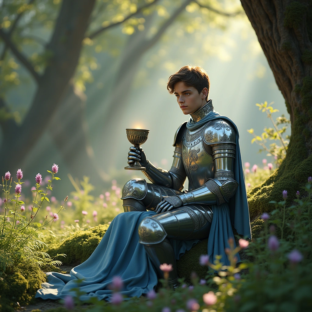 knight of cups and four of swords