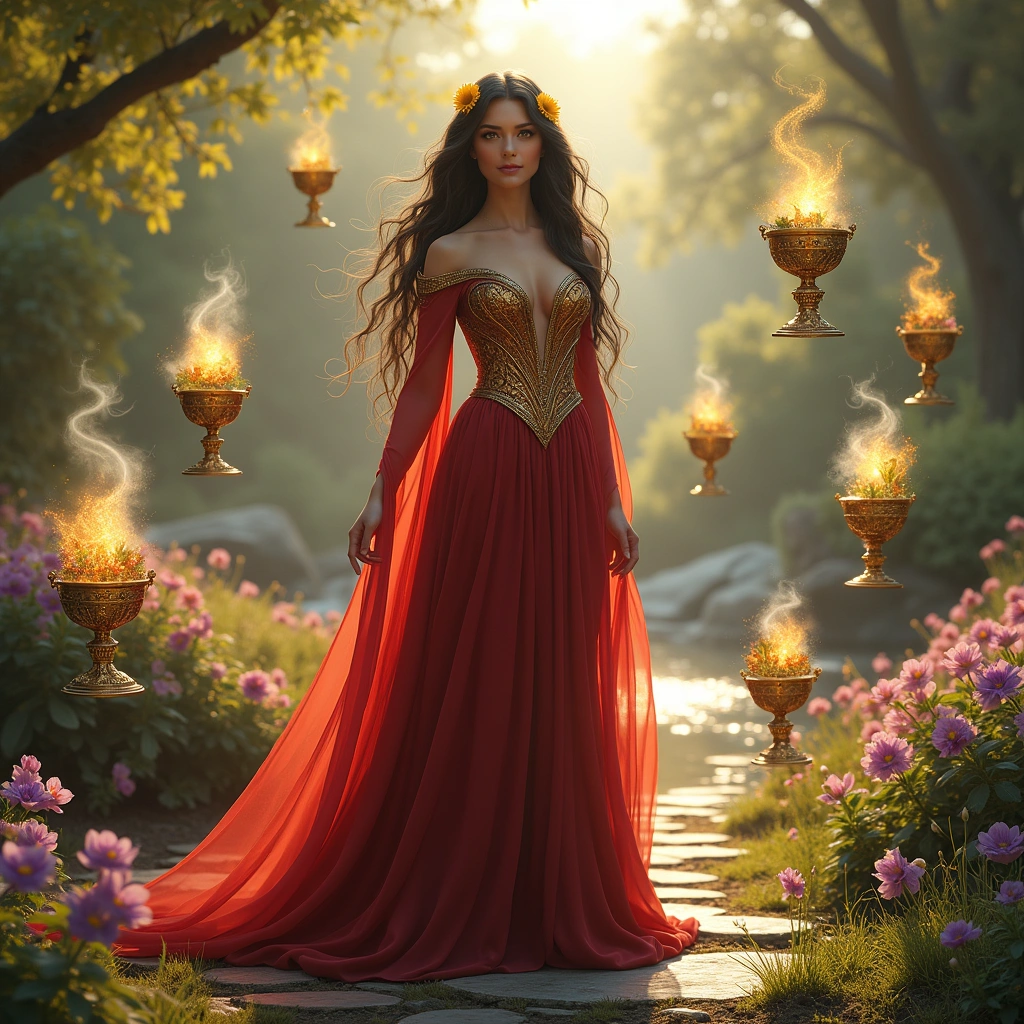 seven of cups and queen of wands
