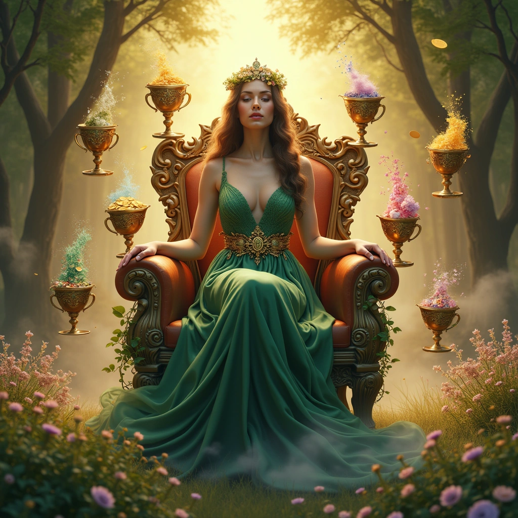 seven of cups and the empress