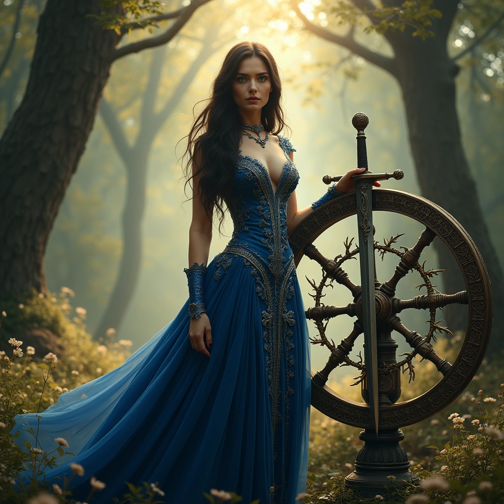 queen of swords and the wheel of fortune