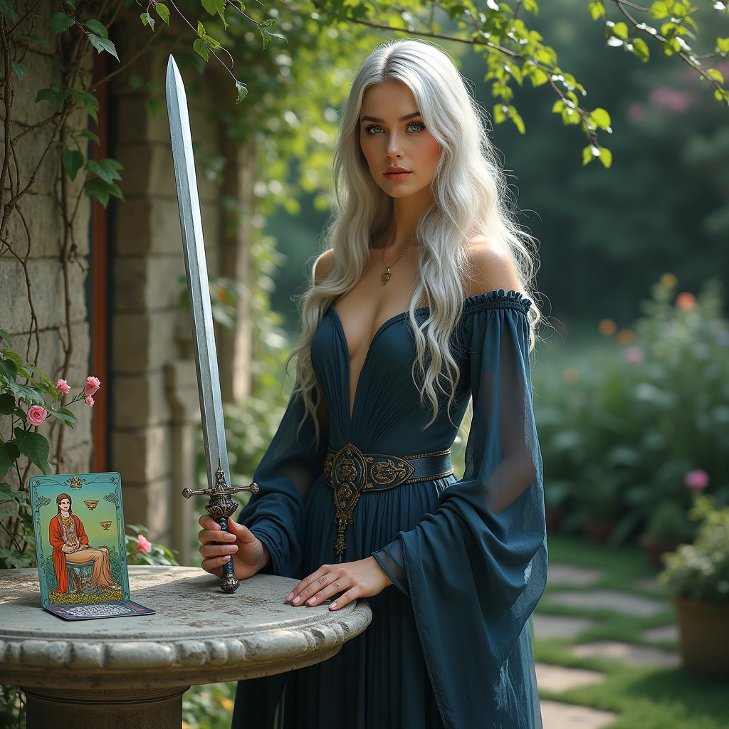 queen of swords and four of cups