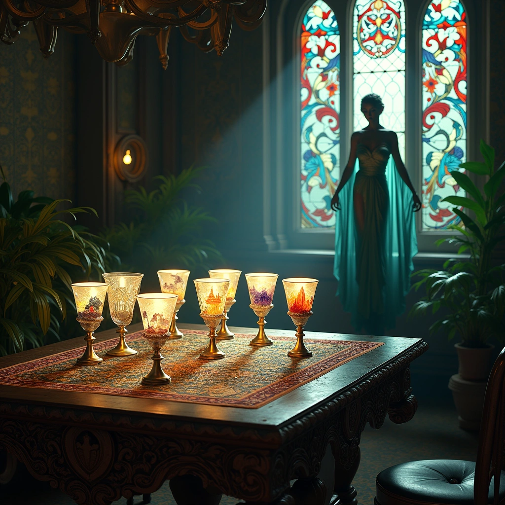 seven of cups and the hanged man