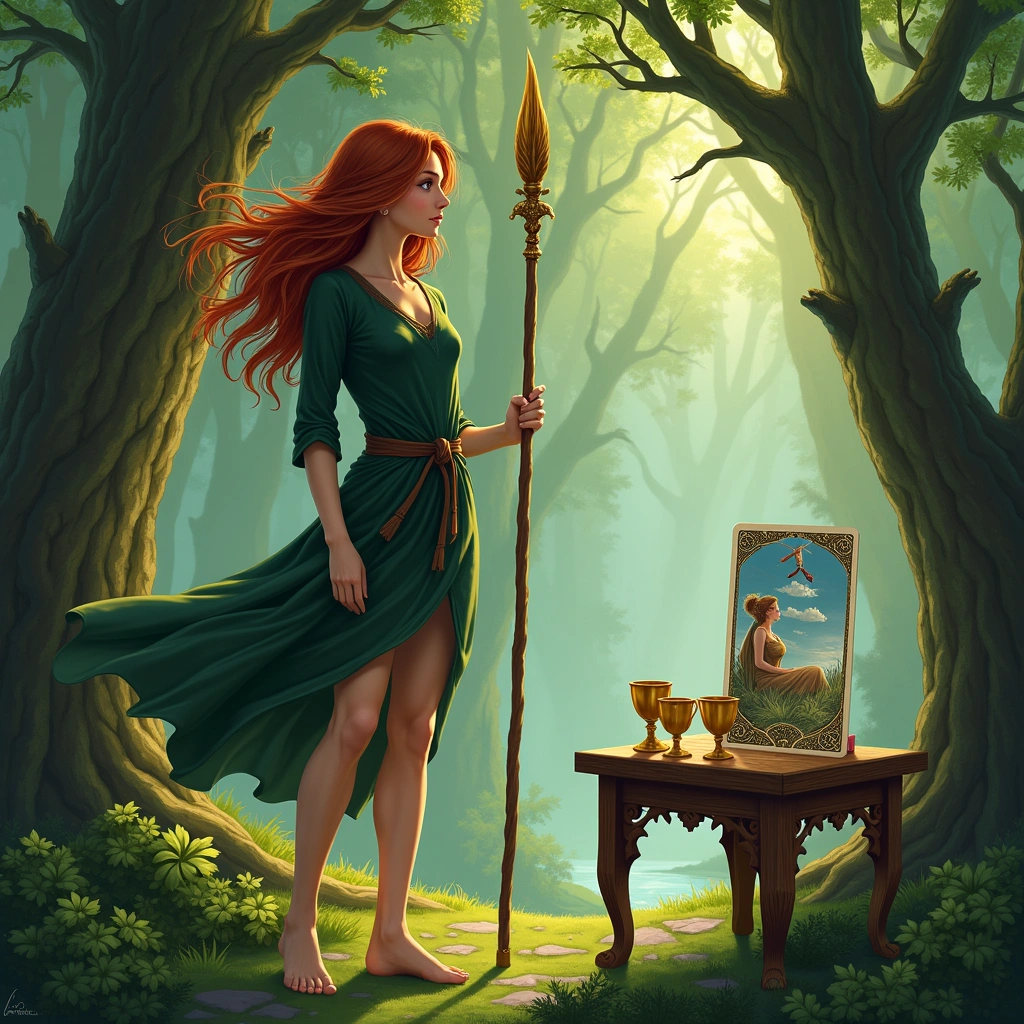seven of wands and four of cups