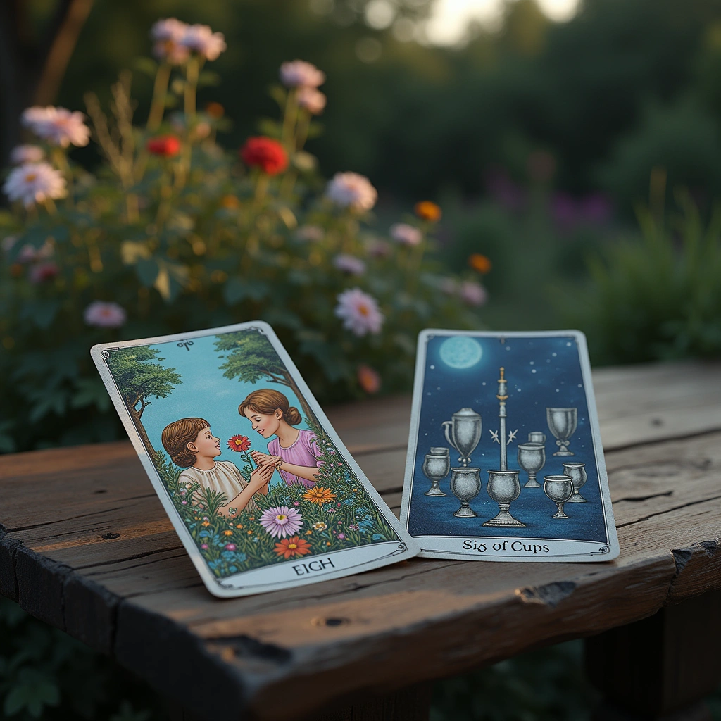 six of cups and eight of cups
