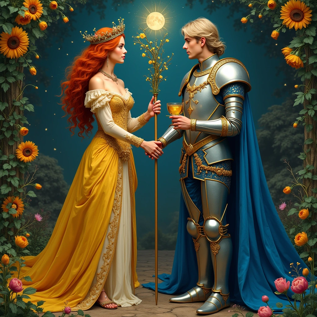 queen of wands and knight of cups