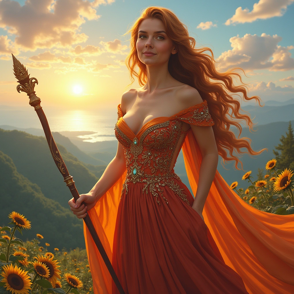 queen of wands and three of wands