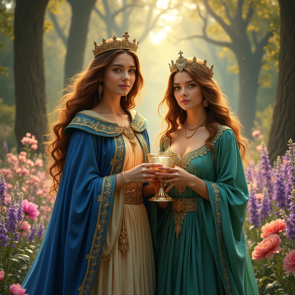 six of wands and queen of cups