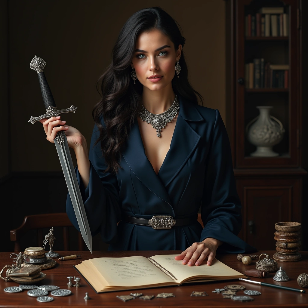 queen of swords and eight of pentacles