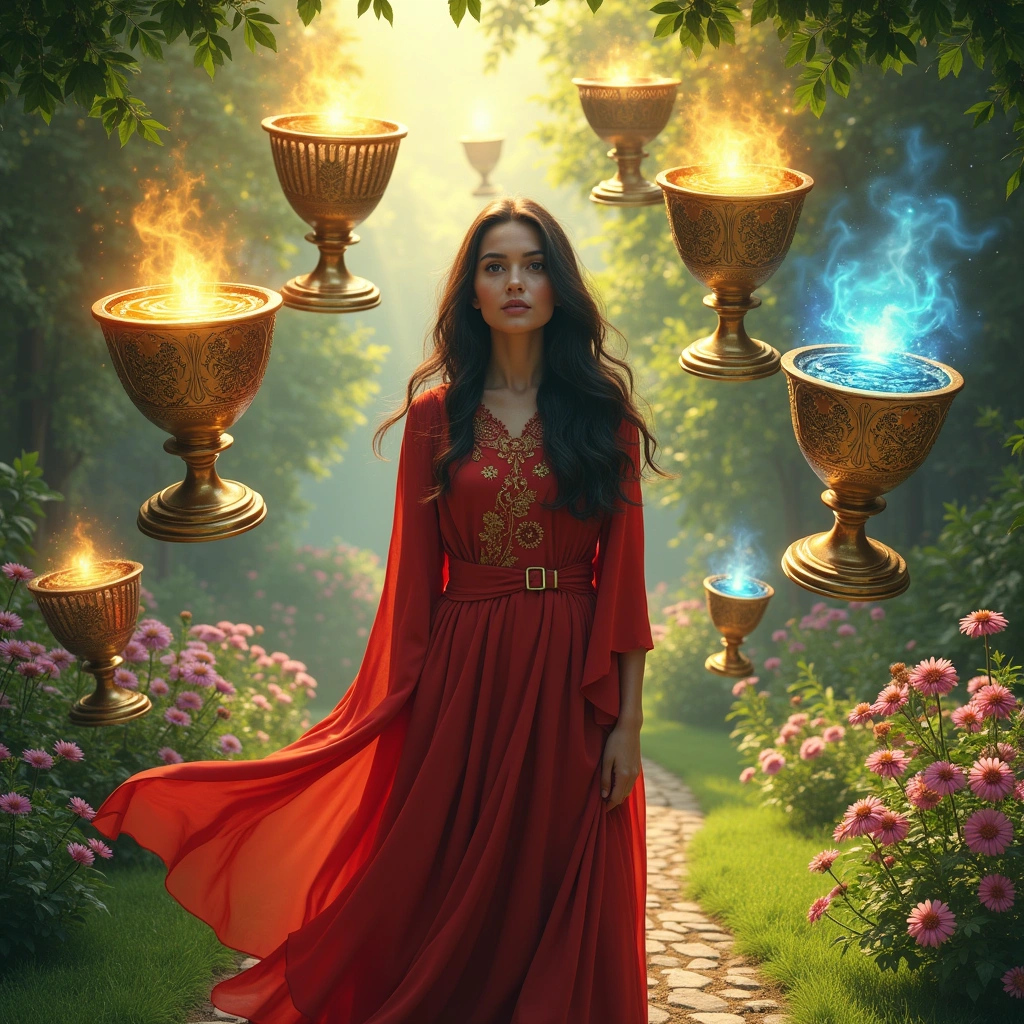 seven of cups and knight of wands