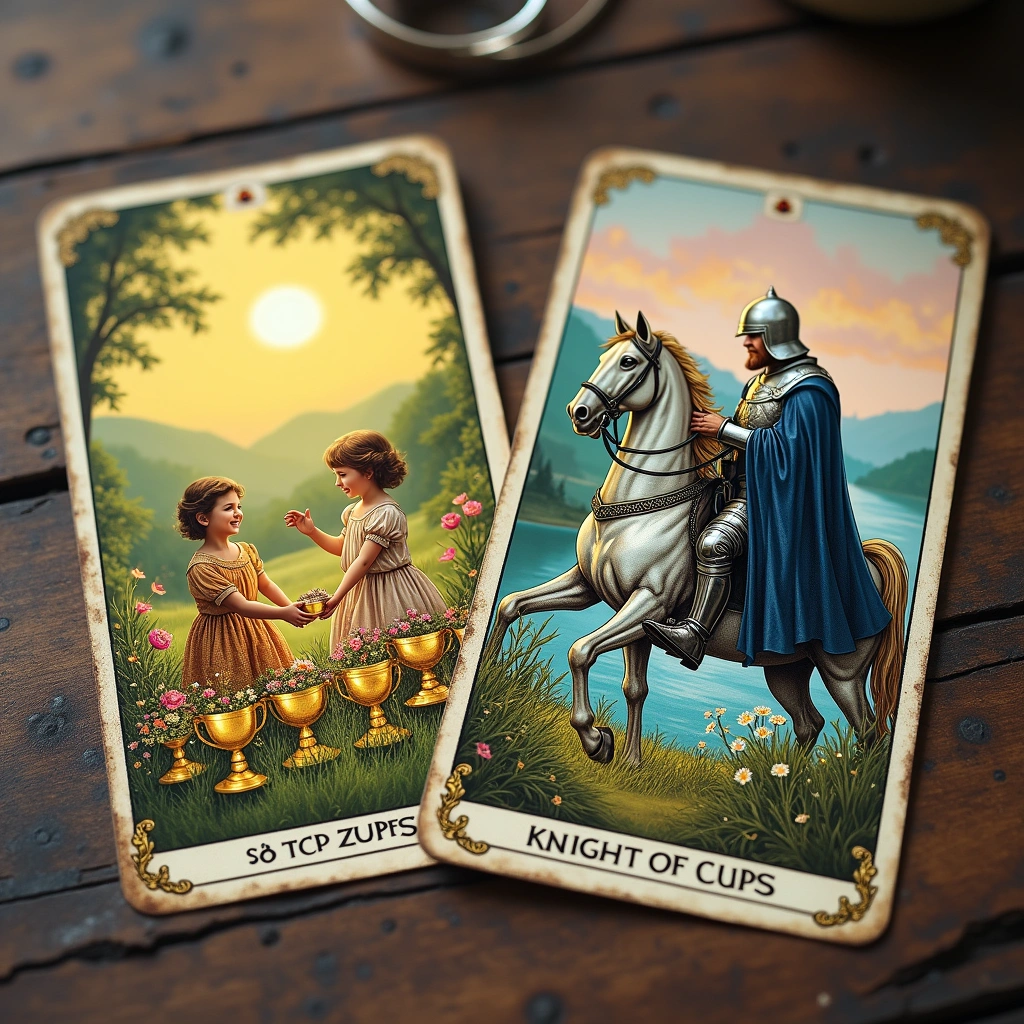six of cups and knight of cups