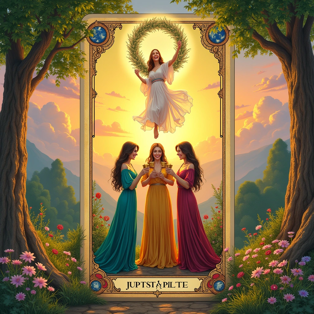 three of cups and the world