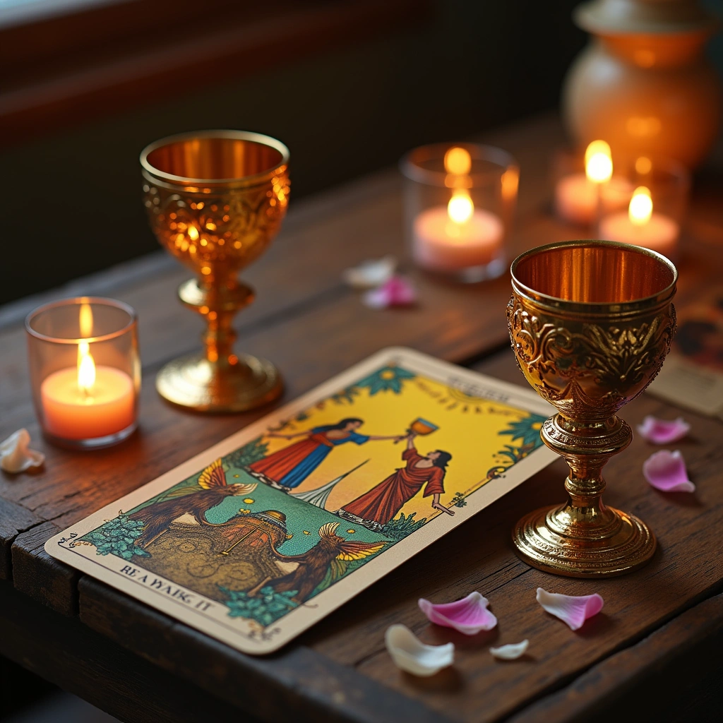 three of cups and seven of wands