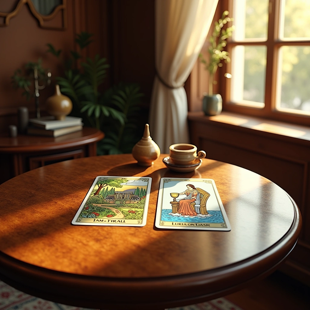 ten of pentacles and queen of cups