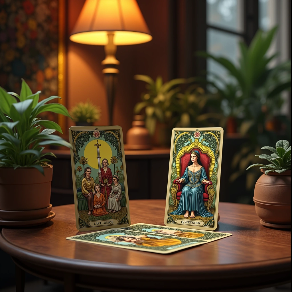 ten of pentacles and queen of swords
