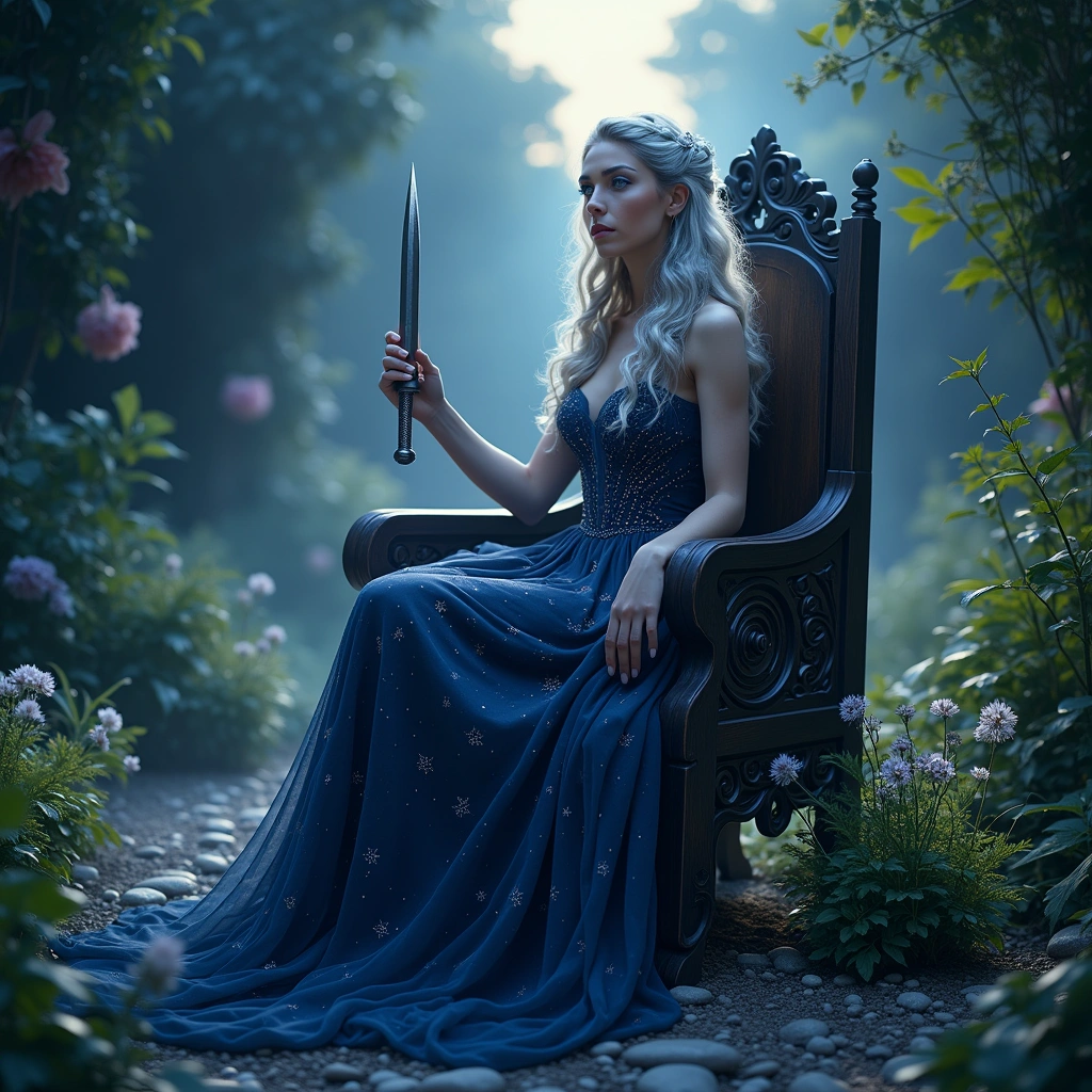 queen of swords and the star