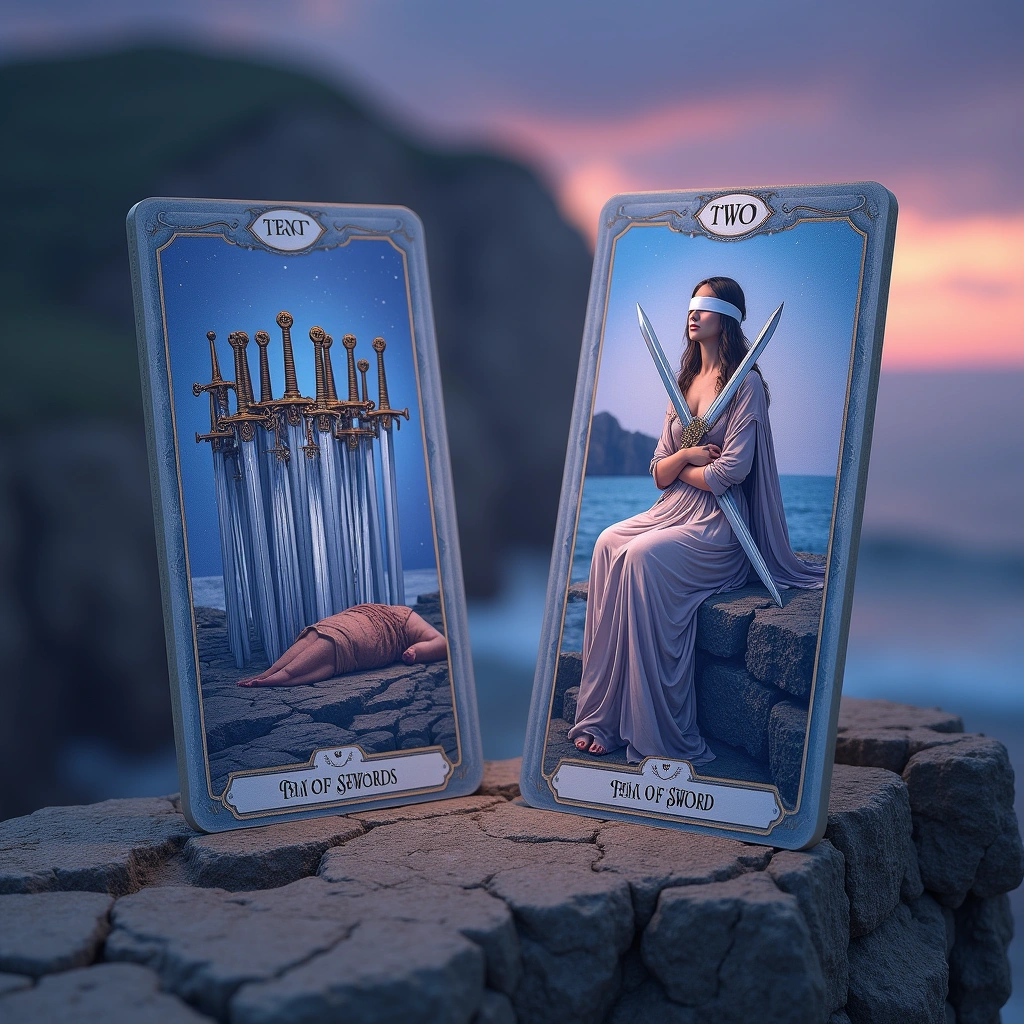 ten of swords and two of swords
