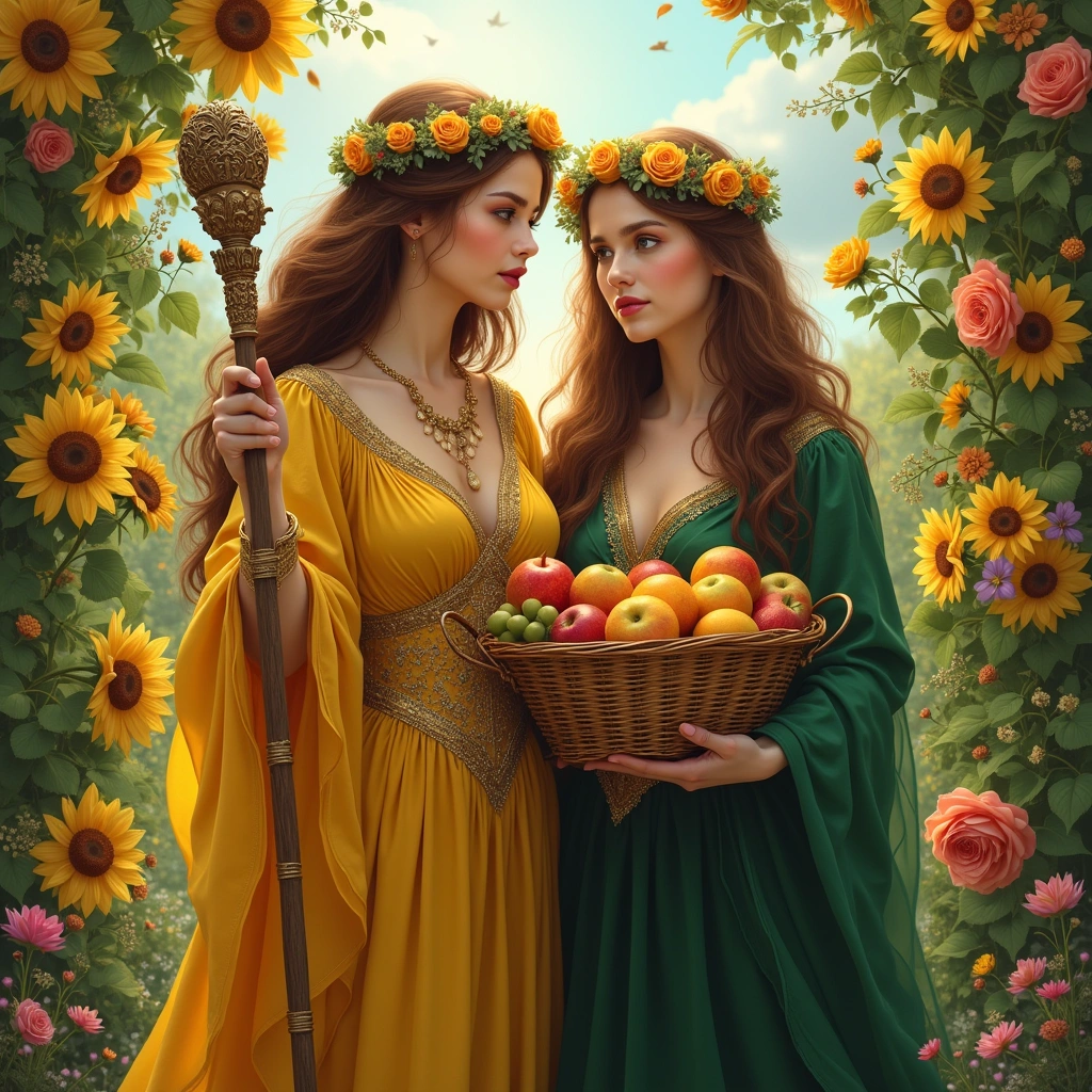 queen of wands and the empress