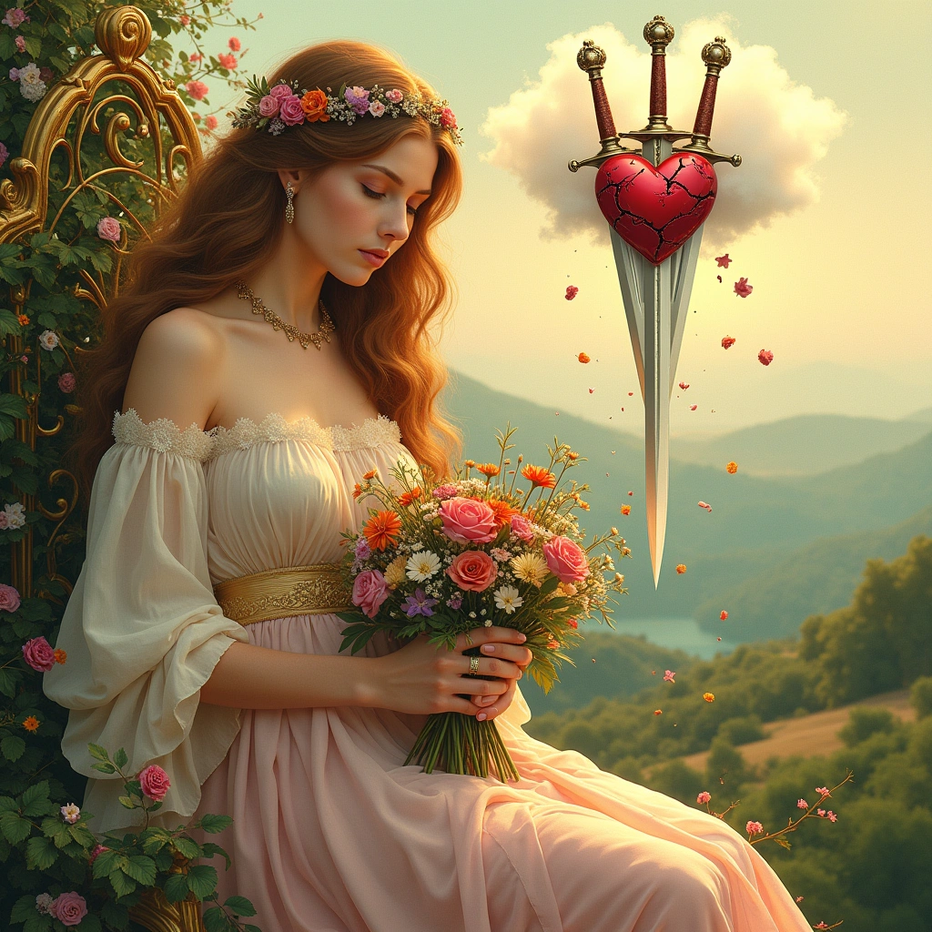 three of swords and the empress