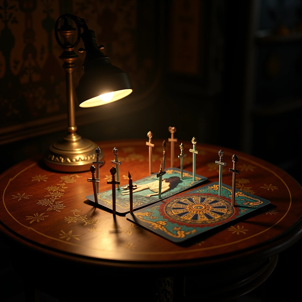 ten of swords and the wheel of fortune
