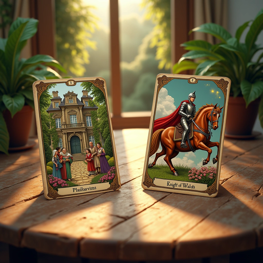 ten of pentacles and knight of wands