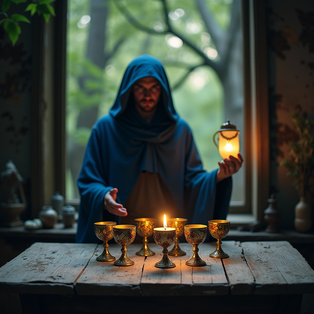 seven of cups and the hermit
