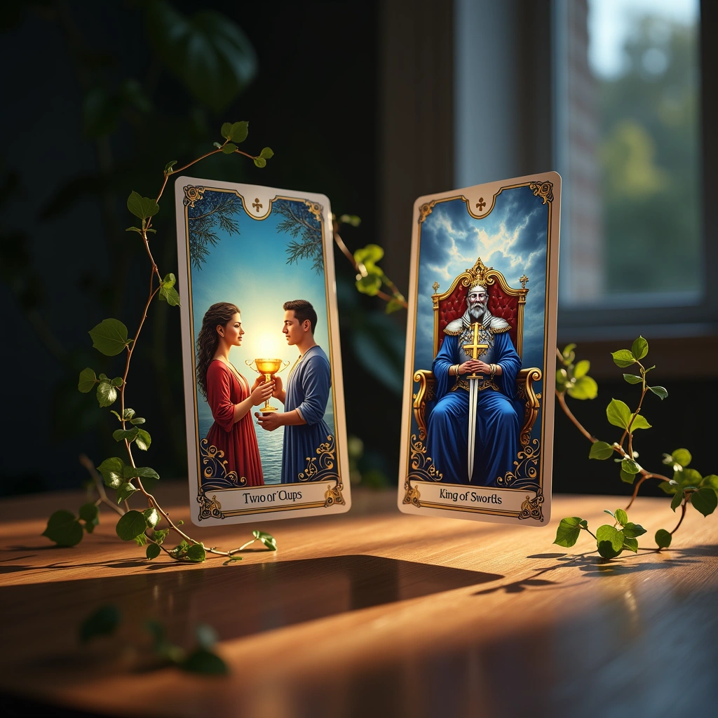 two of cups and king of swords