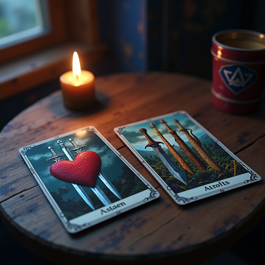 three of swords and five of wands