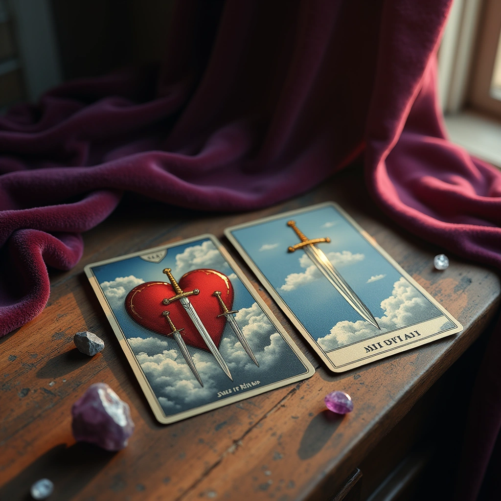 three of swords and ace of swords