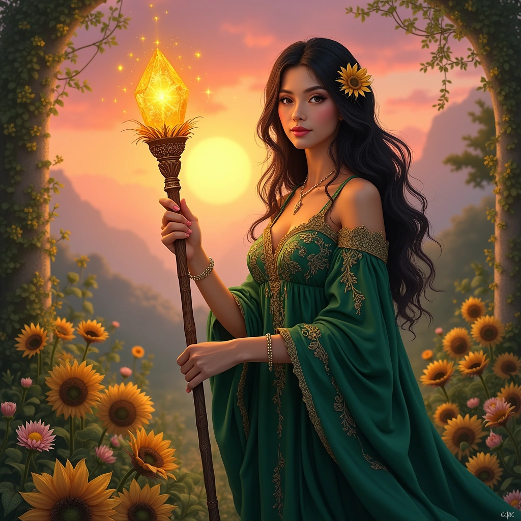 queen of wands and ten of wands