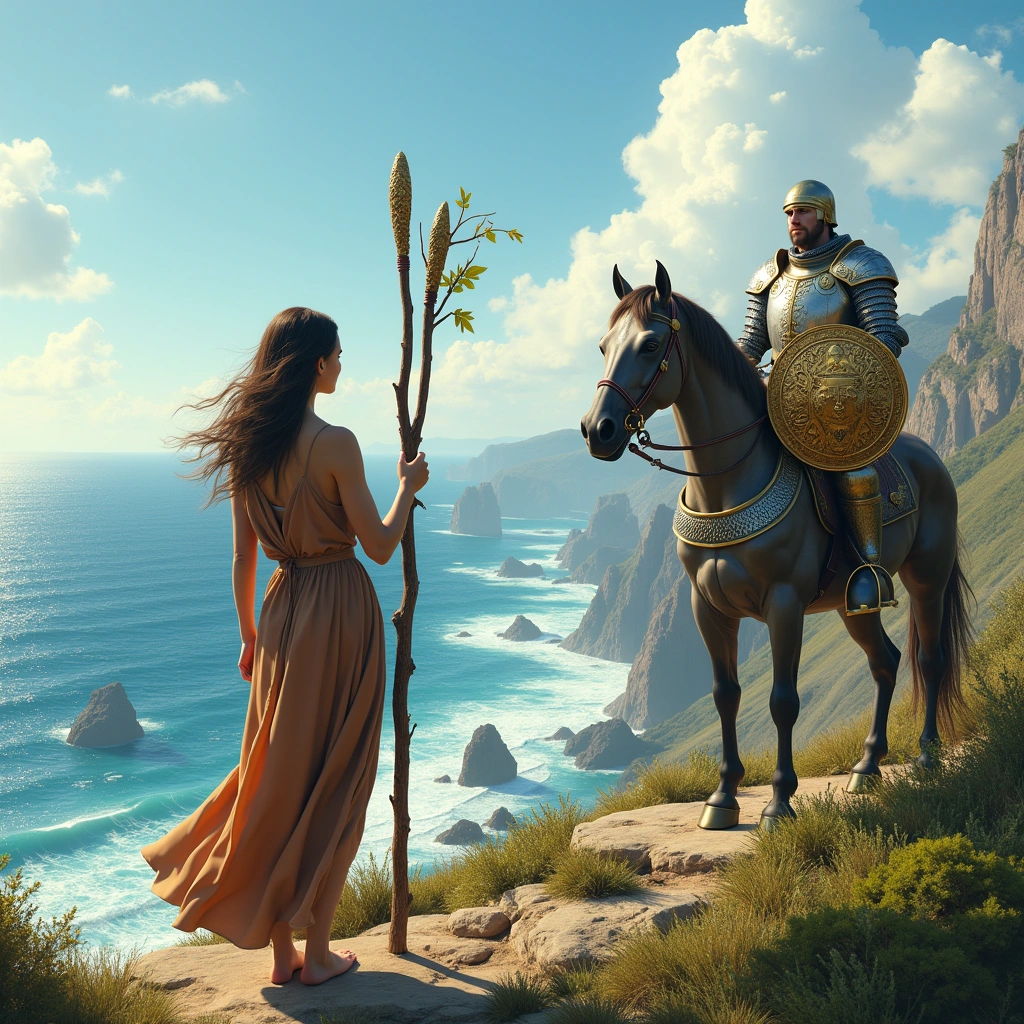 three of wands and knight of pentacles
