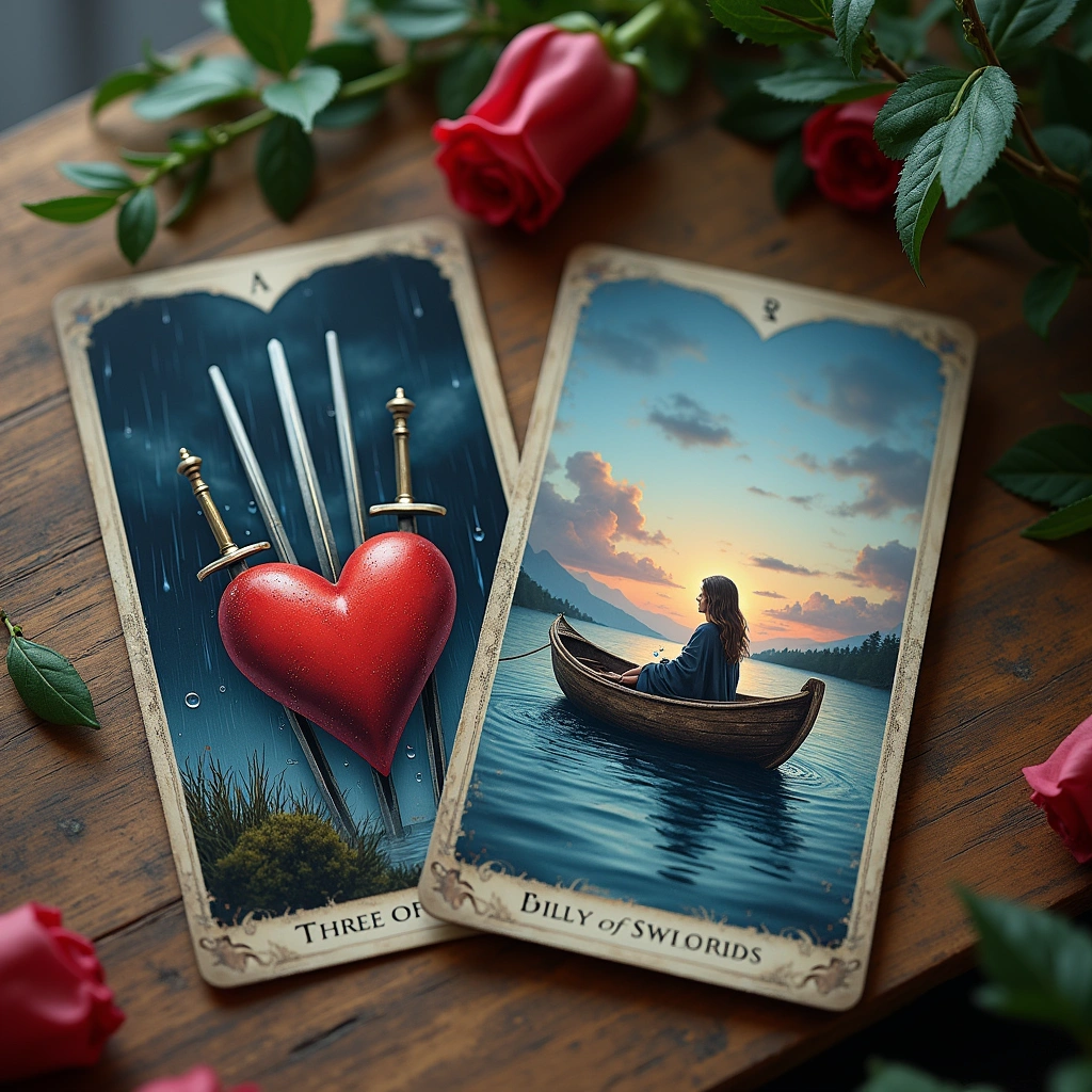 three of swords and six of swords