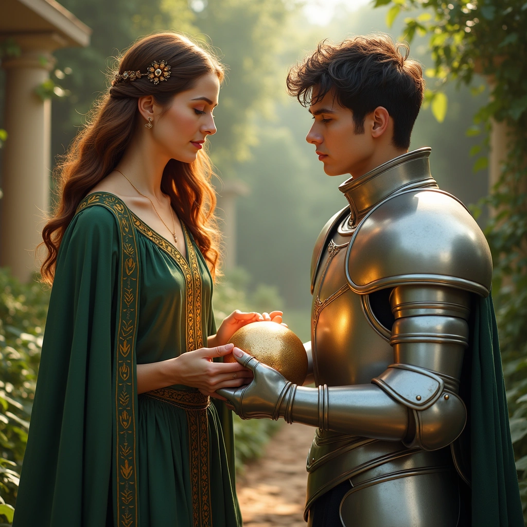queen of pentacles and knight of swords