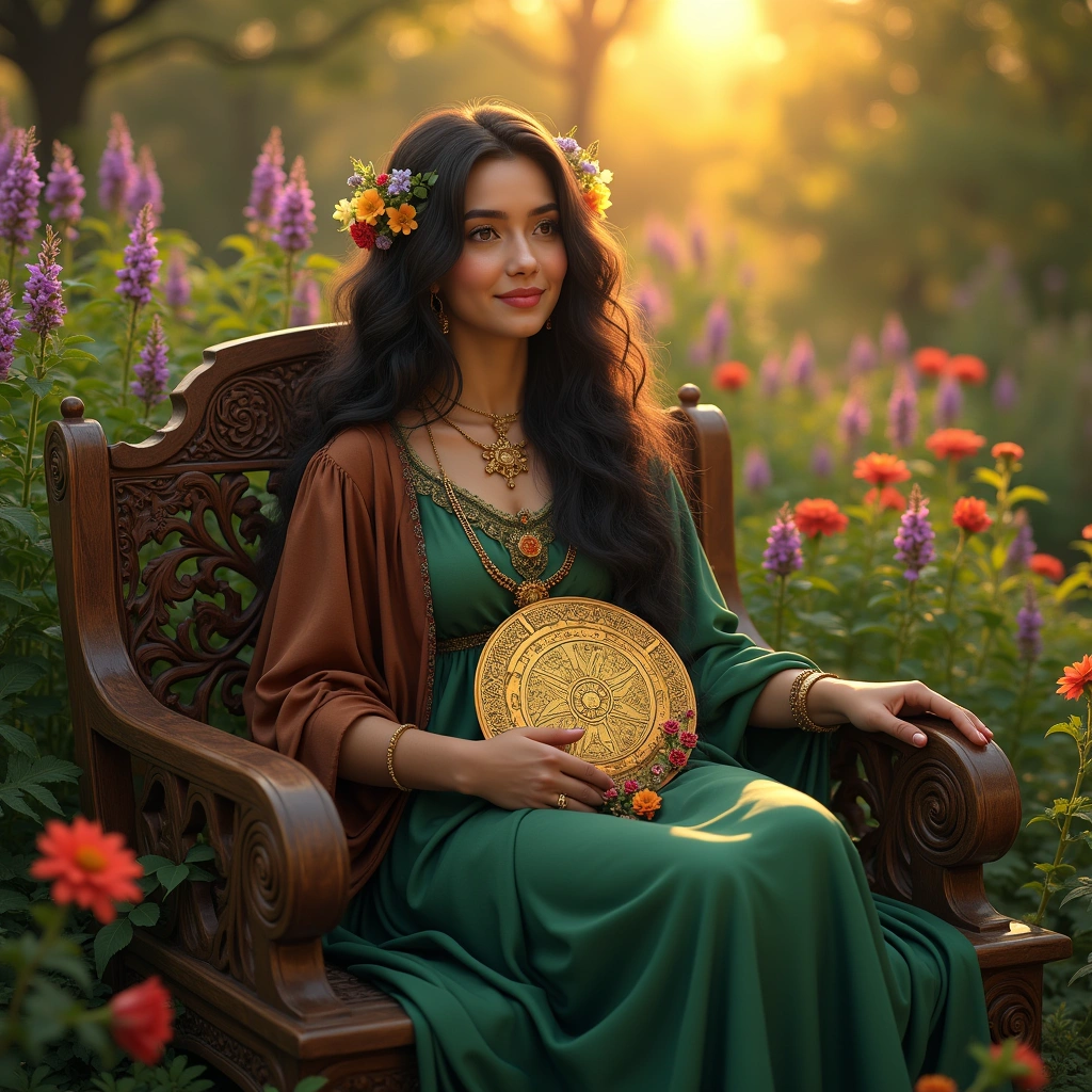 queen of pentacles and the temperance