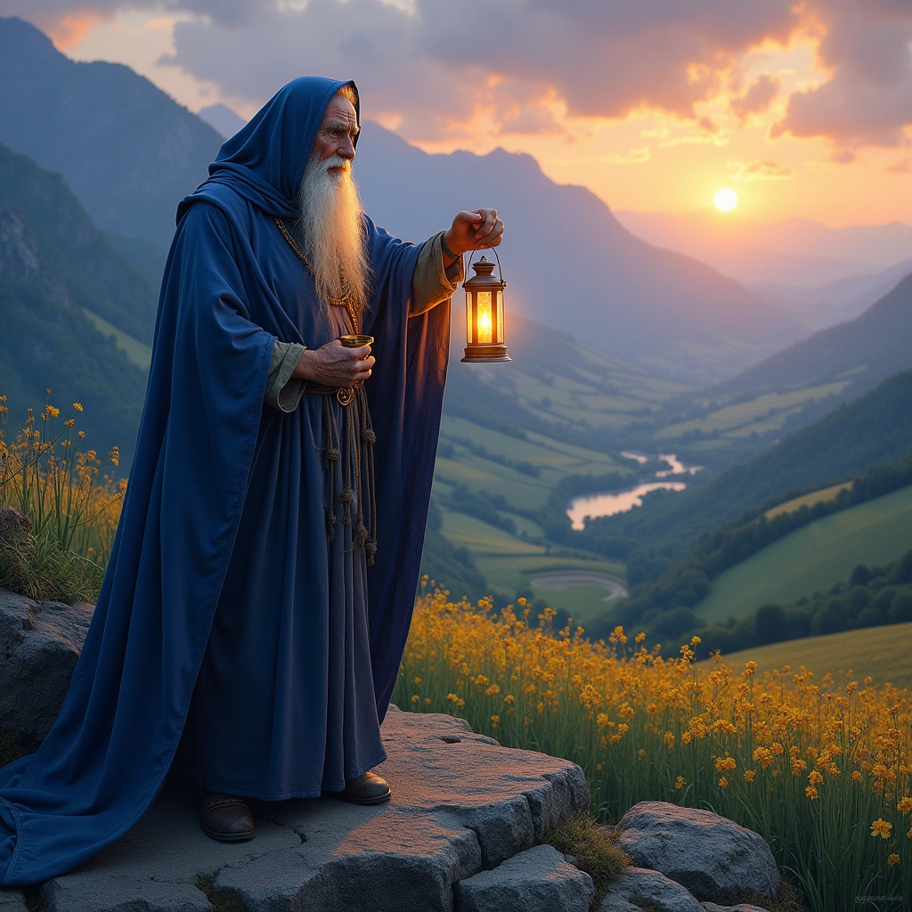 seven of pentacles and the hermit