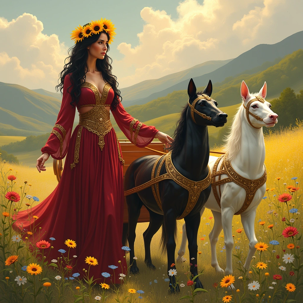 queen of wands and the chariot