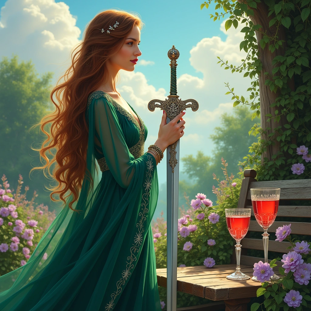 queen of swords and two of cups