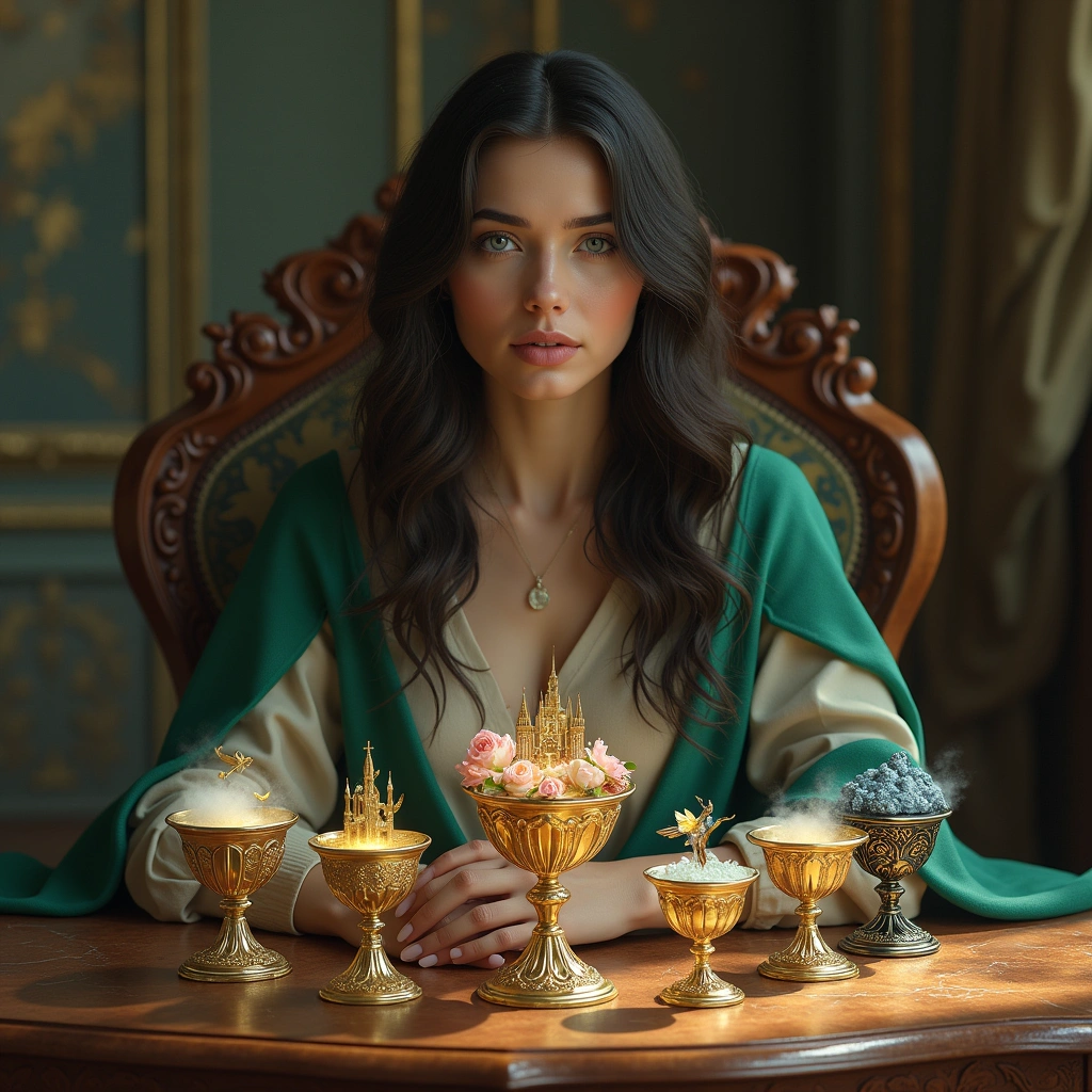 seven of cups and queen of swords