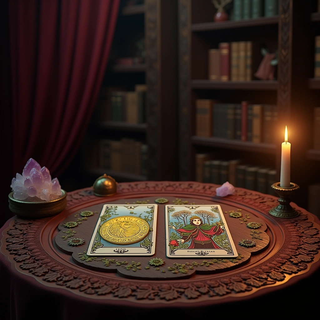 ace of pentacles reversed and king of wands reversed