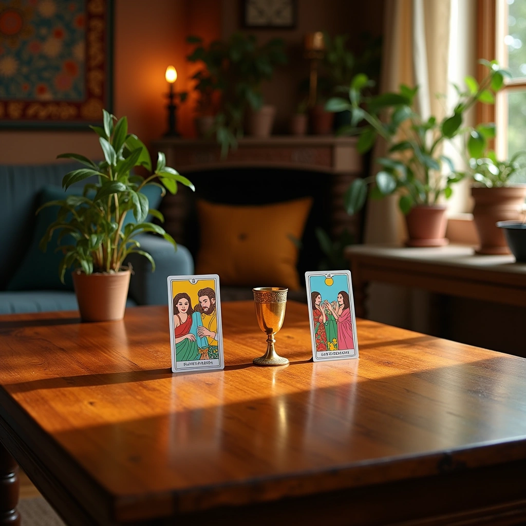 two of cups reversed and three of cups