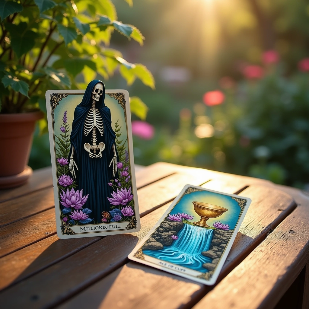 death reversed and ace of cups