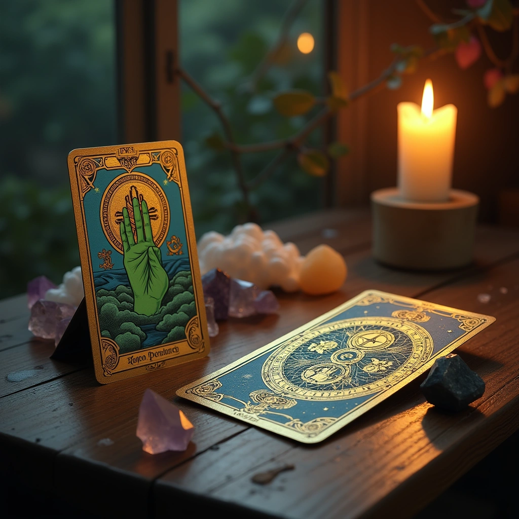 ace of pentacles reversed and wheel of fortune reversed