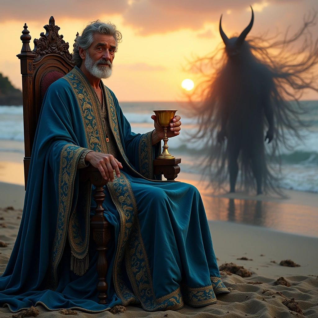 the devil reversed and king of cups