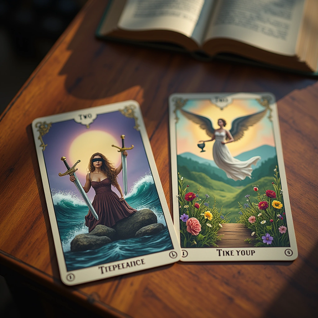 two of swords and the temperance
